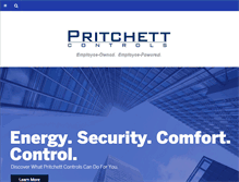 Tablet Screenshot of pritchettcontrols.com